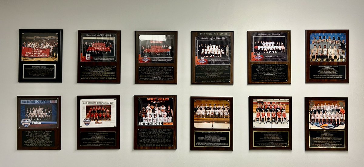 Added the latest plaque to the NAIA National Tournament wall in my office. 

Trip #12 was one of the best! #AlwaysUs

🐻🏀