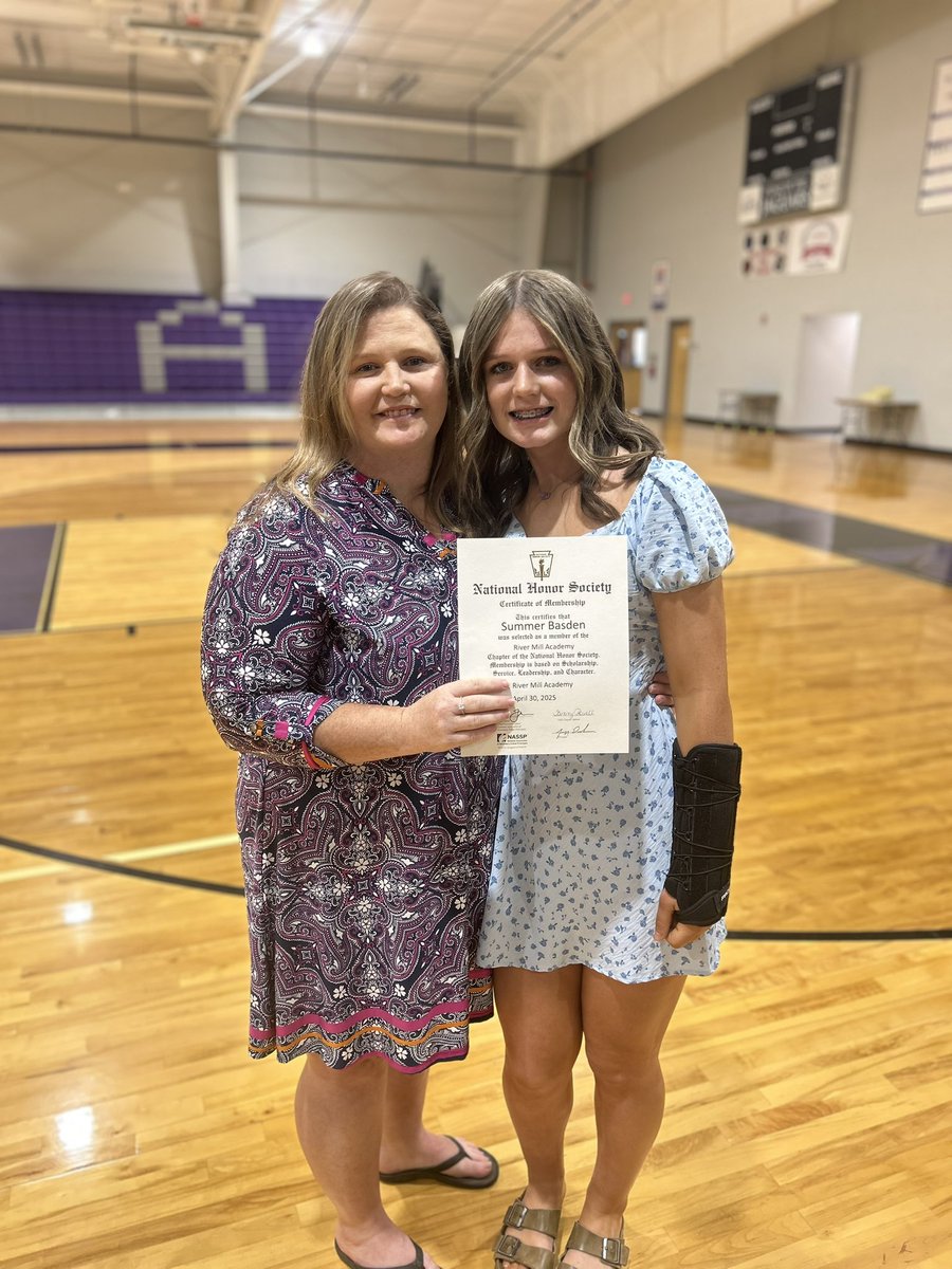 Super proud of our girl! Summer was inducted into National Honor Society this morning! Working hard on and off the field!