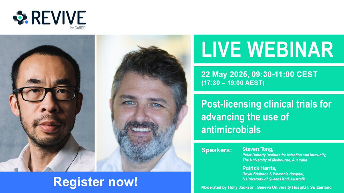 Helmi Sulaiman (@edenhelmi) on Twitter photo Jom join <a href="/syctong/">Steven Tong</a> and <a href="/padstamundo/">Patrick Harris</a> as they discuss the challenges of post-trial access to antibiotics — a frustrating reality for many LMICs, including Malaysia! #AccessToMedicines
<a href="/gardp_amr/">Global Antibiotic R&D Partnership (GARDP)</a> <a href="/DrSyamhanin/">Dr Syamhanin Adnan</a> <a href="/adammashraff/">AdamJ</a> <a href="/ambaras_khan/">Rahela ambaras khan</a> <a href="/IcidMy/">MyICID</a> <a href="/stevenlimcl/">Steven Lim</a>
revive.gardp.org/post-licensing… Jom join <a href="/syctong/">Steven Tong</a> and <a href="/padstamundo/">Patrick Harris</a> as they discuss the challenges of post-trial access to antibiotics — a frustrating reality for many LMICs, including Malaysia! #AccessToMedicines
<a href="/gardp_amr/">Global Antibiotic R&D Partnership (GARDP)</a> <a href="/DrSyamhanin/">Dr Syamhanin Adnan</a> <a href="/adammashraff/">AdamJ</a> <a href="/ambaras_khan/">Rahela ambaras khan</a> <a href="/IcidMy/">MyICID</a> <a href="/stevenlimcl/">Steven Lim</a>
revive.gardp.org/post-licensing…