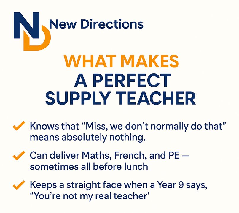 NDKeriEvans's tweet photo. What makes a great Supply Teacher?

Aside from Empowering classrooms, enthusiasm, and effective learning, these are just a few scenarios that you amazing supply teachers have no doubt come across!!

If this is you and you're looking for work then please get in touch! https://t.co/yyjjR9BYSr