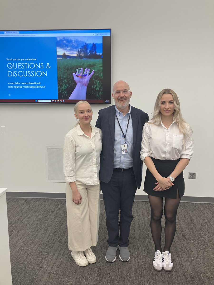 We are delighted to have four urology residents from the University of Helsinki visit our campus this week. Drs. Terhi Haglund and Veera Ilkka presented grand rounds this morning, sharing what it is like working at Helsinki University Hospital in Finland.