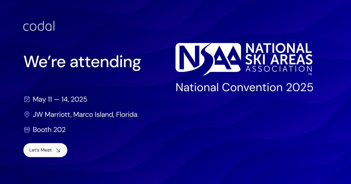 Codal is excited to attend the NSAA National Convention 2025.
.
📅 May 11–14, 2025
📍 JW Marriott, Marco Island, FL
📍 Booth 202

Ready to elevate your resort's digital game? Visit booth 202 or set up a time to meet → hubs.ly/Q03ks5G10