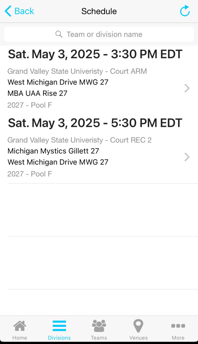 Here’s our schedule for this Saturday at The Main Event in Grand Rapids!