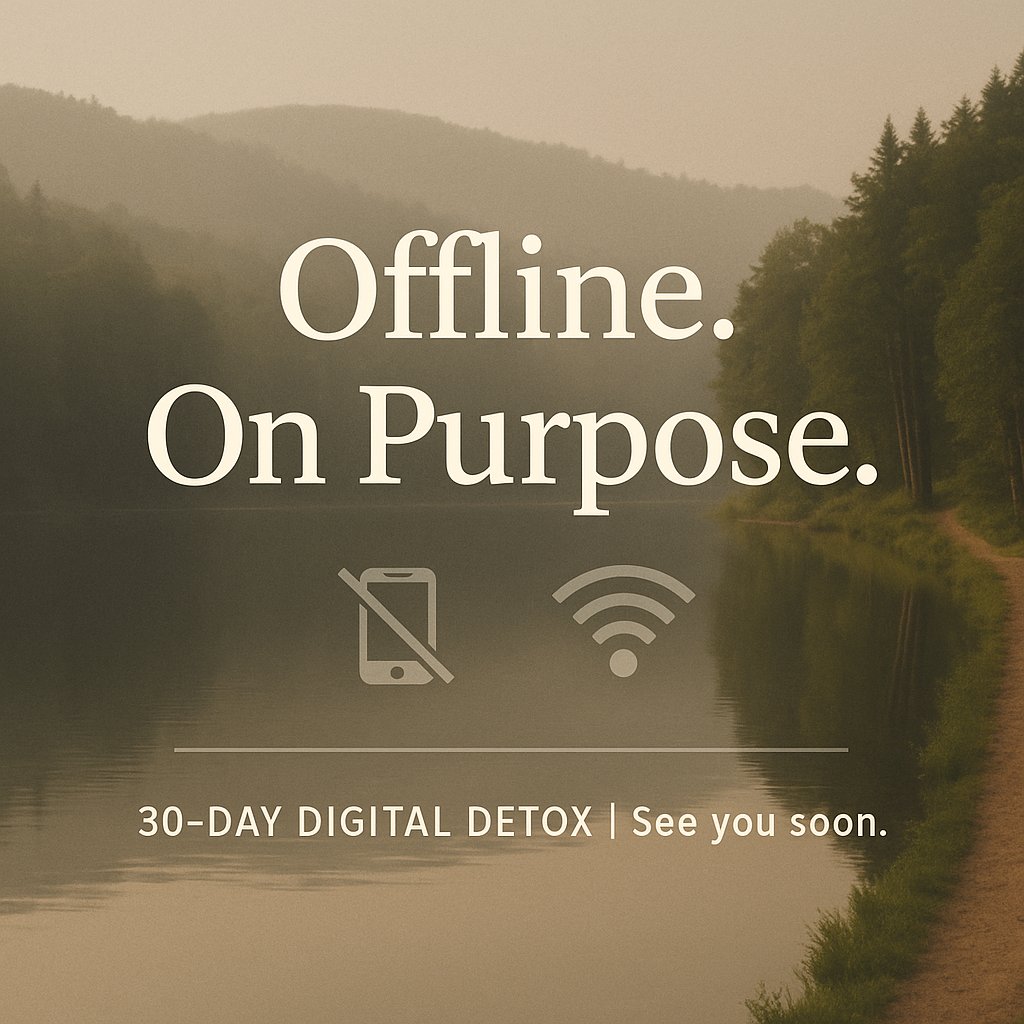 Taking a Break to Recharge…

For the next month, I’m stepping away from social media and news to refocus, refresh, and reconnect—with God, my family, and real life.

If you need to reach me, you already know how.
See you soon.

#DigitalDetox #OfflineOnPurpose