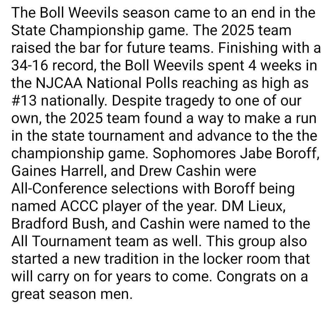 coachbfric's tweet image. Such a special group of men. Love each and every one of them not because of their success but because of the men they became. Thankful for the opportunity to lead them.
@EnterpriseState @weevilathletics