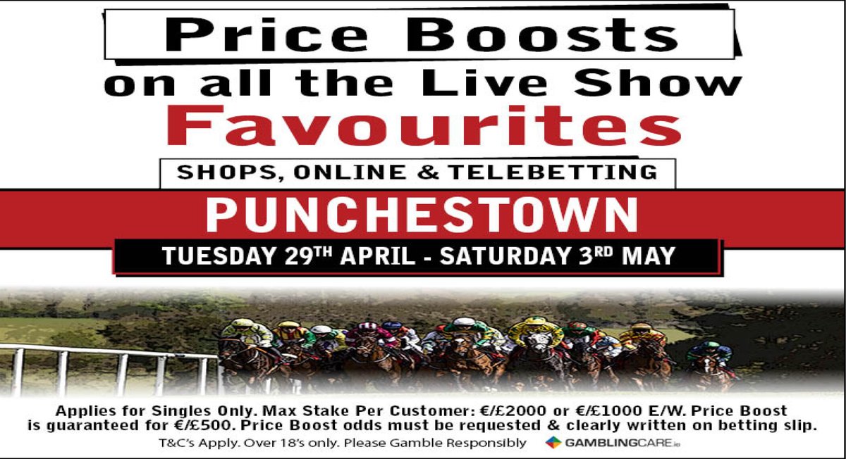Bar One Racing (@baroneracing) on Twitter photo Racing π
We've got the race we wanted on Friday at <a href="/punchestownrace/">Punchestown</a>...
π’State Man, Golden Ace, Kargese & Constitution Hill in the Boodles Champion Hurdle (π.πππ©π¦)
π’ First race, 3.40pm
π’ β¬685,000 in prize-money
π’ 10 British runners
π’ A G1 novice hurdle, 6.05pm Racing π
We've got the race we wanted on Friday at <a href="/punchestownrace/">Punchestown</a>...
π’State Man, Golden Ace, Kargese & Constitution Hill in the Boodles Champion Hurdle (π.πππ©π¦)
π’ First race, 3.40pm
π’ β¬685,000 in prize-money
π’ 10 British runners
π’ A G1 novice hurdle, 6.05pm