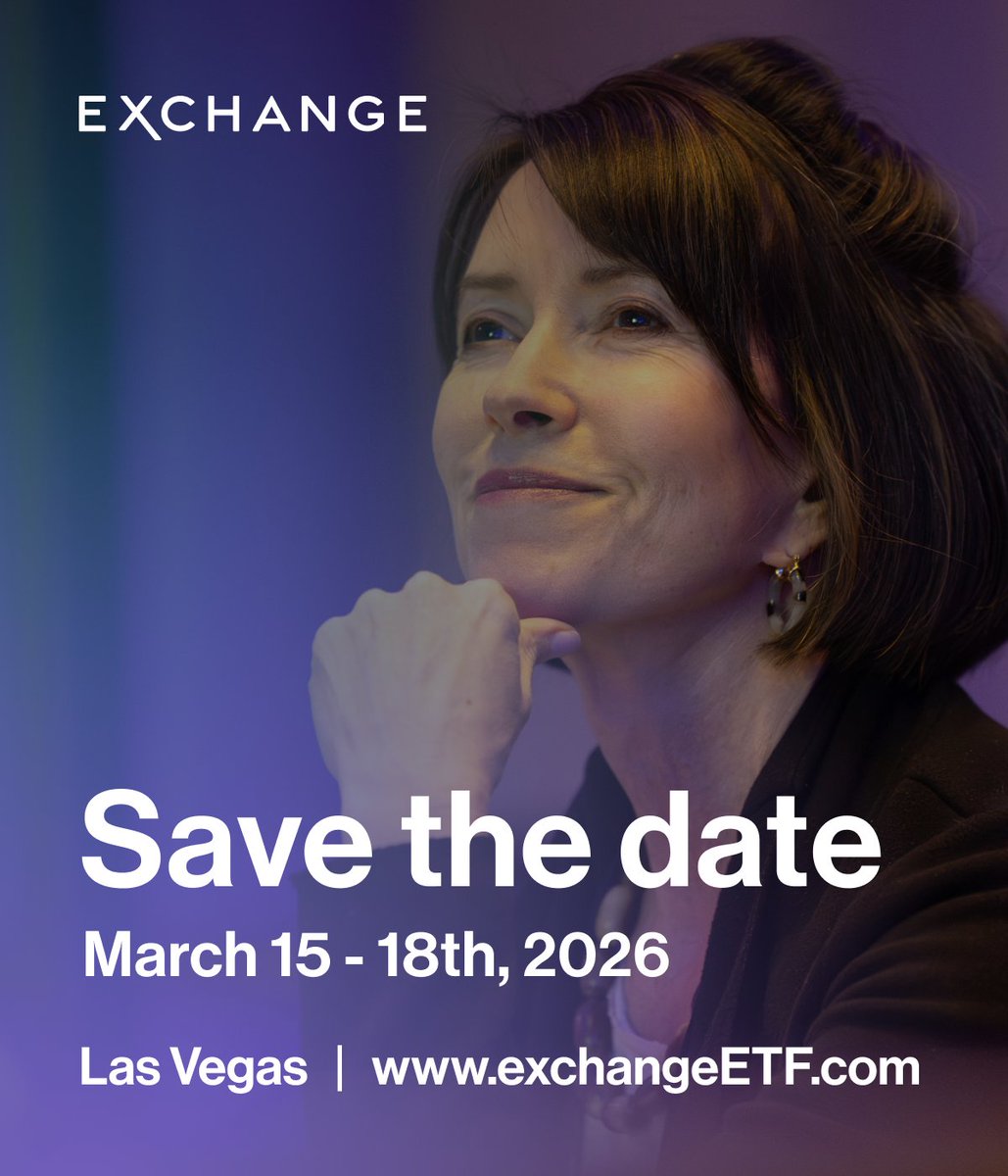 🗓️ Mark your calendars—@ExchangeETF is returning to Las Vegas, March 15–18, 2026!

3 days. One unforgettable experience. Doing what we do best: Reuniting the people and ideas that move the industry forward.

💬 Bold strategies
⚡ Business acceleration
🤝 Meaningful connections