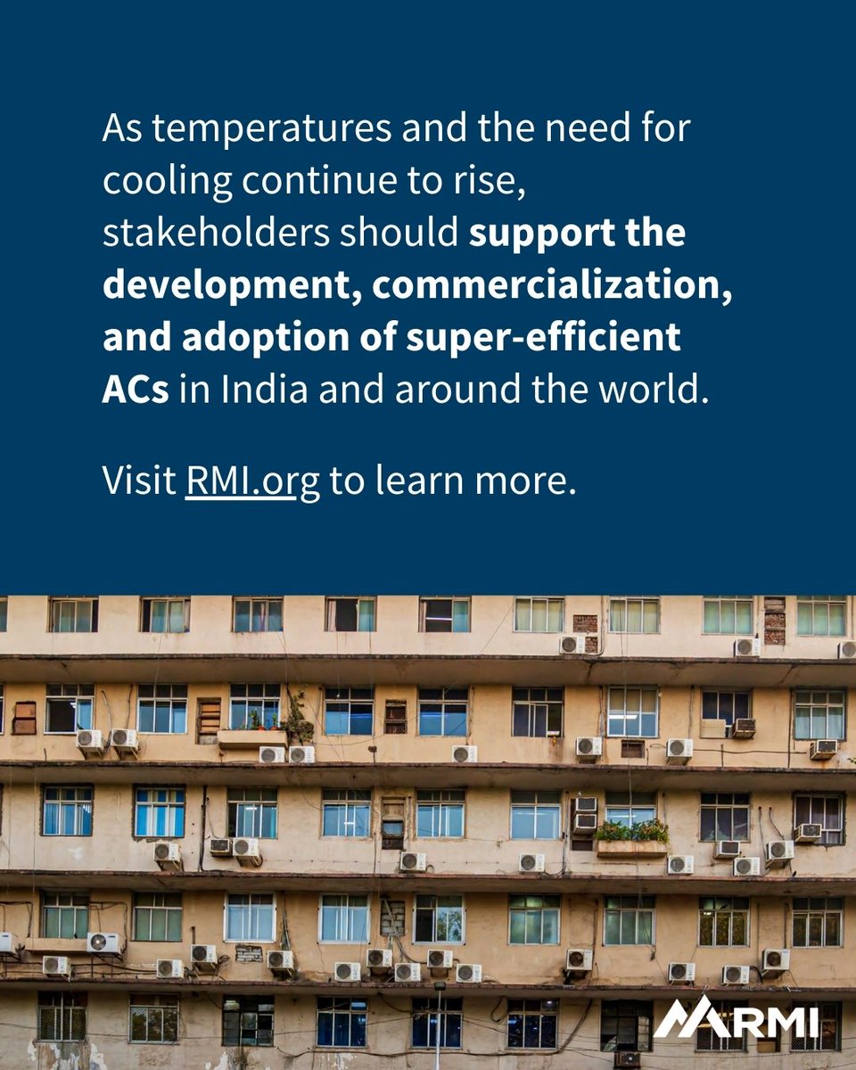 Temperatures and the demand for air conditioning are rising. Recent testing by the Global Cooling Efficiency Accelerator in India finds that super-efficient ACs use 60% less energy than typical AC units while enhancing occupant comfort. bit.ly/4iFTBpa