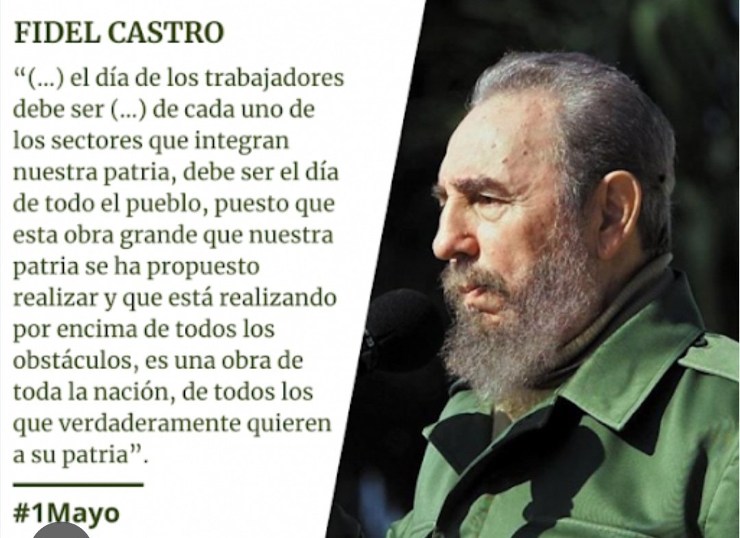 La Patria nos convoca y estaremos en cada plaza este #1Mayo.Nos sobran razones para marchar unidos. #FidelPorSiempre #TumbaElBloqueo  #Cuba