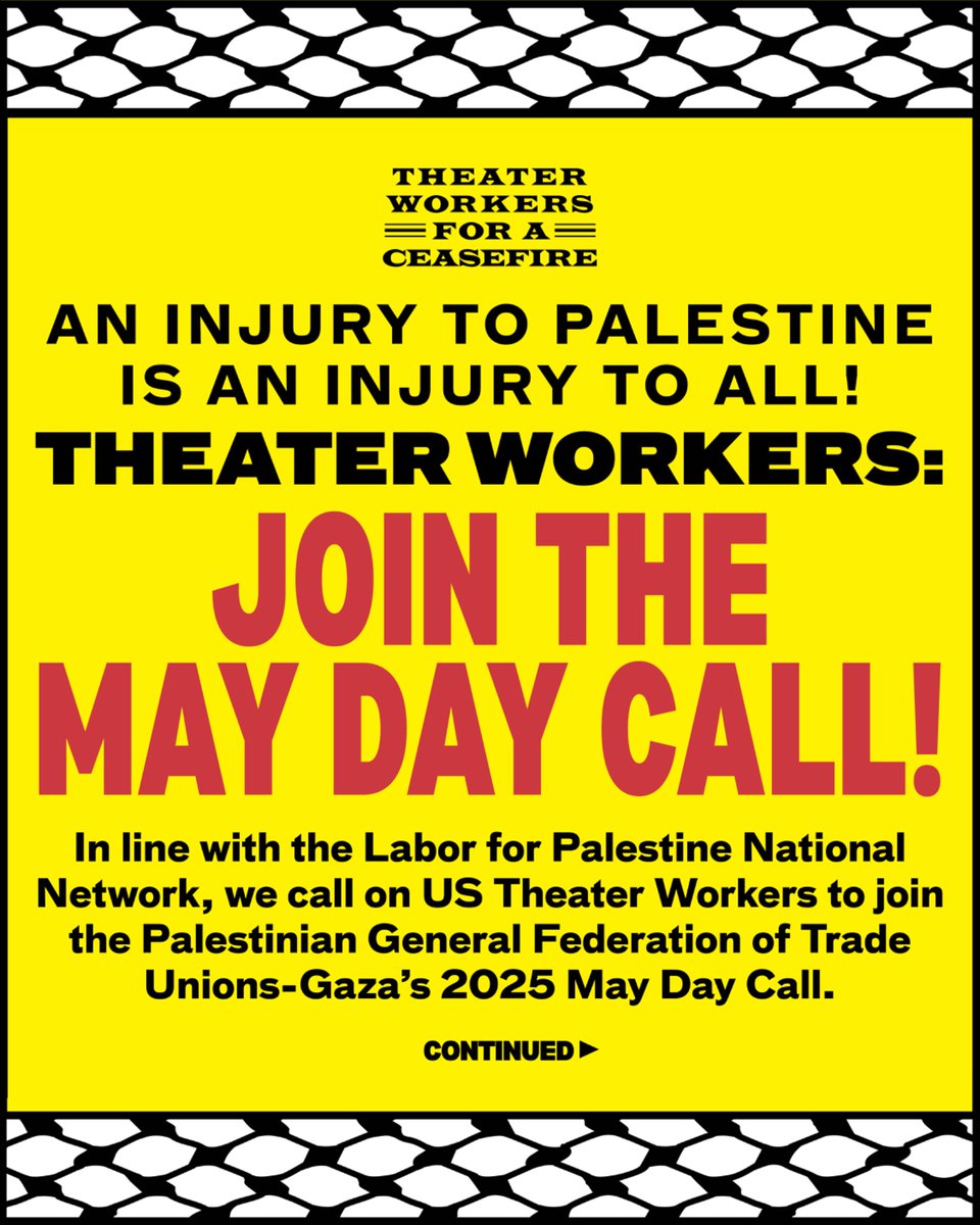 Theater Workers for a Ceasefire tweet media