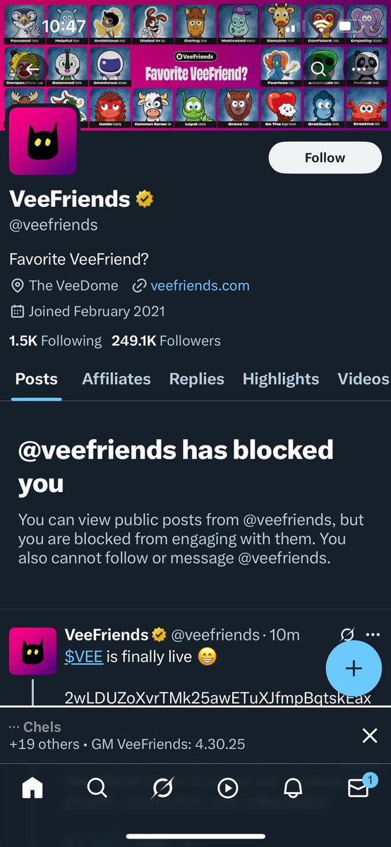 Dadbob (@dadbobiii) on Twitter photo Veefriends account hacked. They blocked and unfollowed me <a href="/garyvee/">Gary Vaynerchuk</a>
I’ll beat their ass Veefriends account hacked. They blocked and unfollowed me <a href="/garyvee/">Gary Vaynerchuk</a>
I’ll beat their ass