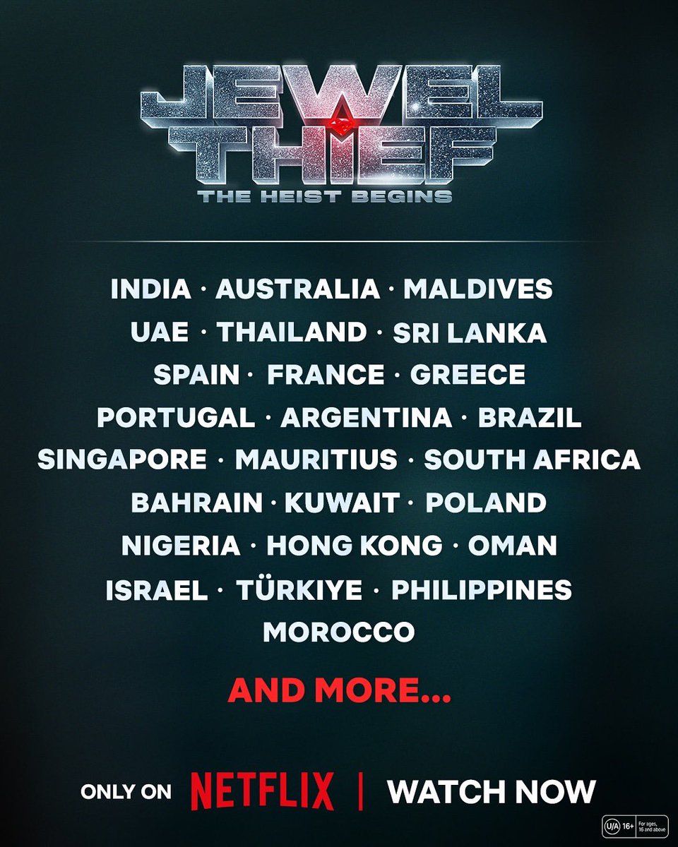 Kookie Gulati (@kookievgulati) on Twitter photo Posted <a href="/withregram/">Repost app</a> โข @thefuturebollywood Jewel Thief becomes the most watched Indian movie during the first week on Netflix.
Follow @thefuturebollywood for more such posts.
Source: Netflix.com/Tudum
#jewelthief #saifalikhan #jaideepahlawat #nikitadutta #siddharthanand Posted <a href="/withregram/">Repost app</a> โข @thefuturebollywood Jewel Thief becomes the most watched Indian movie during the first week on Netflix.
Follow @thefuturebollywood for more such posts.
Source: Netflix.com/Tudum
#jewelthief #saifalikhan #jaideepahlawat #nikitadutta #siddharthanand
