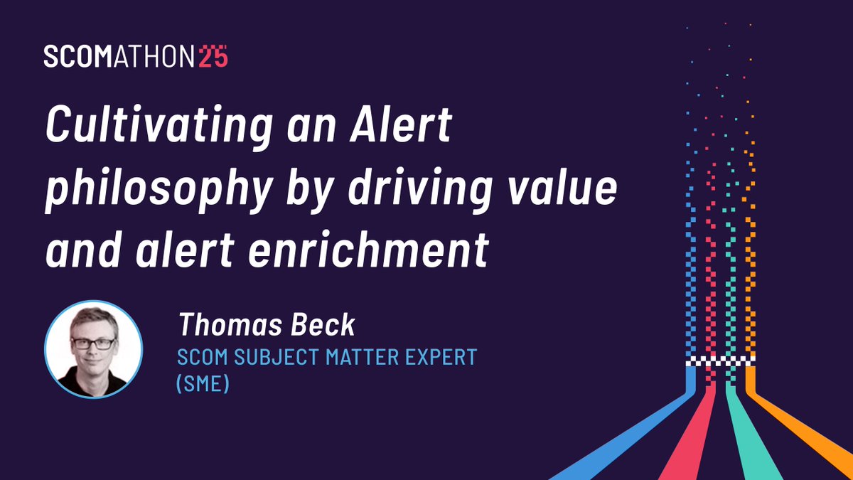 Thomas Beck is speaking about cultivating an alert philosophy by driving value and alert enrichment 🔔 

#SCOMathon2025 #SCOM