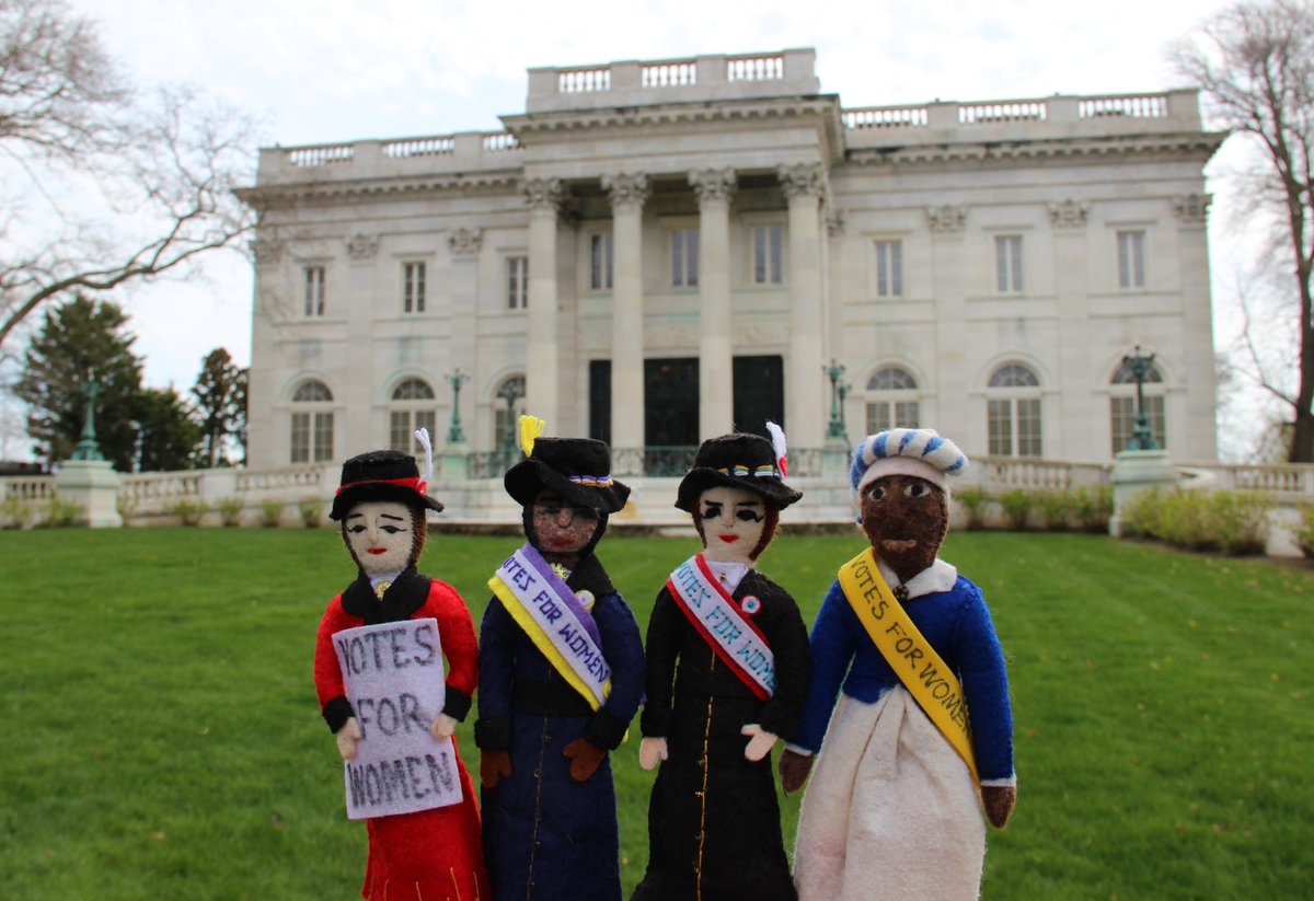 NB_Kennedy's tweet image. Alva (Vanderbilt) Belmont held suffrage meetings here at Marble House, her "cottage" in Newport, RI. At times, 500 people milled about. Her support was crucial to the success of the suffrage fight! @NYRBooks @WWNortonLibrary #womenwinthevotebook nancybkennedy.com