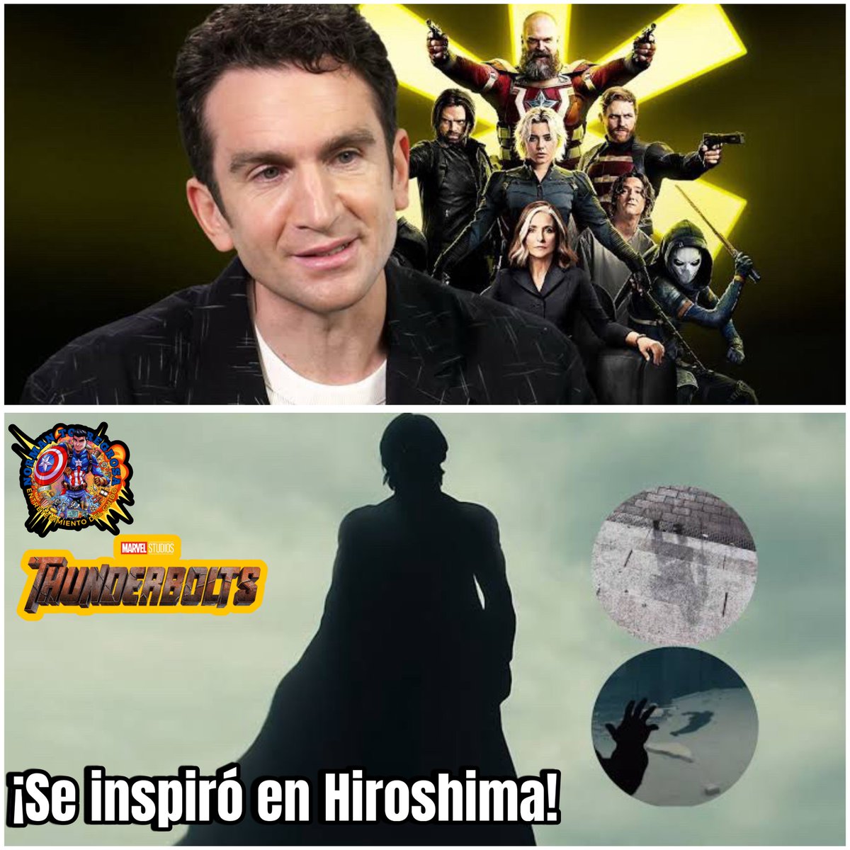 normantorregros's tweet image. El director de #thunderbolts #jakeschreier declaró que se inspiraron en las sombras de #hiroshima para los poderes que veremos de #thevoid . Cabe recordar que esas sombras fueron personas que quedaron plasmadas en paredes y pisos tras la terrible explosión de la bomba nuclear.