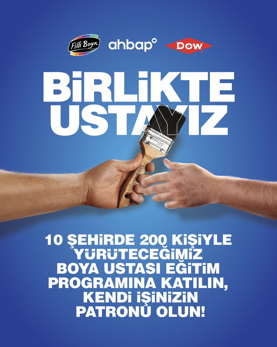 Birlikte Ustayız Projesi Başlıyor! 

Dow Kimya ve Betek Boya iş birliğiyle, deprem bölgelerinde istihdamı artırmak ve umutları yeniden yeşertmek için yola çıkıyoruz. 💪

Hedefimiz 200 yeni boyacı ustası yetiştirmek ve ilk durağımız Hatay!
Sonrasında 5 farklı deprem şehrinde daha