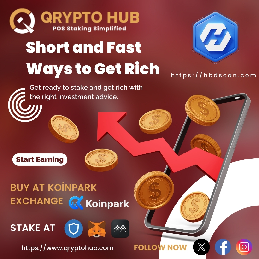 hbdchain's tweet photo. Short and Fast Ways to Get Rich
Stake HBD - Earn Fixed Income (APY - 50%) 
Buy HBD at https://t.co/FFQjCyeq4A Stake on @TrustWallet, @MathWallet and @MetaMask at https://t.co/yVSoz94fSD 

For more details: https://t.co/dkHqhw2iza https://t.co/nV1ZpbNKcX