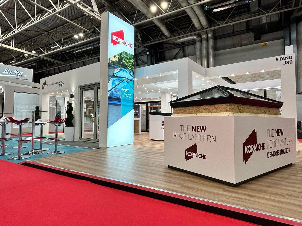 LAST CHANCE at #FITShow! ⏳ Don't miss out on: 
✅ New Korniche products 
✅ Live Korniche Roof Lantern demos 
✅ How Made For Trade boosts your projects 
✅ Chats with installation experts
Visit our stand today! #Korniche #FinalDay #MadeForTrade #NewProducts #Glazing