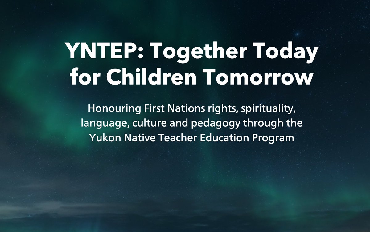 Discover how the Yukon Native Teacher Education Program (YNTEP) is transforming education through Indigenous-led teaching rooted in culture, land, and community. 🌿📚 
Explore the full story 👉 storymaps.arcgis.com/stories/54f937… 
 #IndigenousEducation #YNTEP #LandBasedLearning