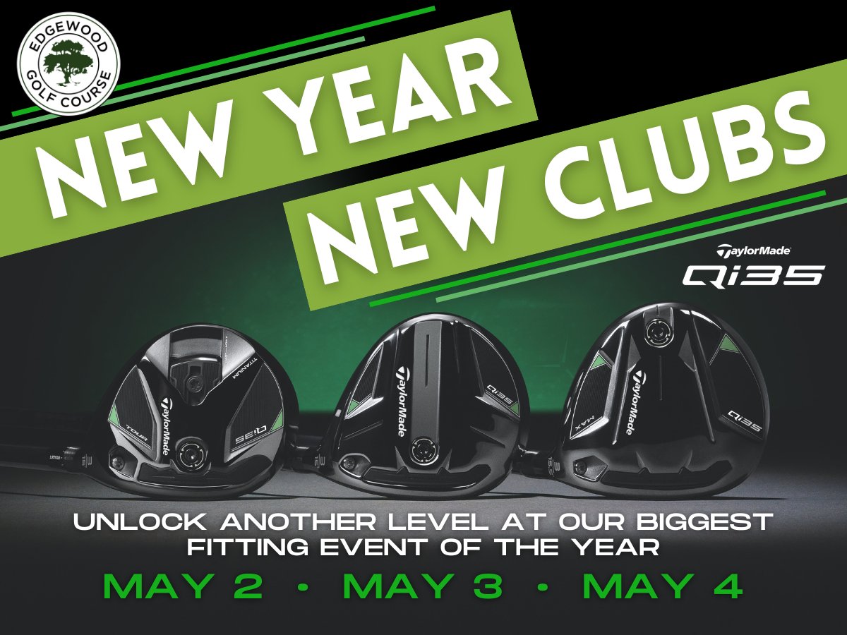 LAST CHANCE TO RSVP FOR OUR FREE TAYLORMADE FITTING EVENT THIS WEEKEND!

📷 Fri, May 2 1-5 pm
📷 Sat, May 3 11 am-4 pm
📷 Sun, May 4 from 11 am-3 pm

Fitting events are by appointment only!

Book yours today at edgewoodgolf.com/custom-fitting.