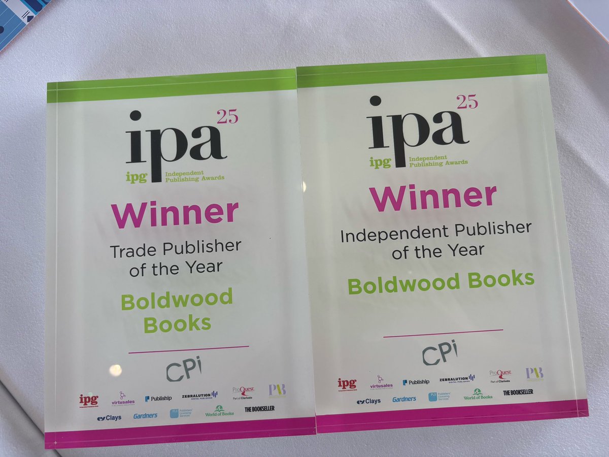 BoldwoodBooks's tweet image. INDEPENDENT PUBLISHER OF THE YEAR 🎉 #IPA2025 @ipghq