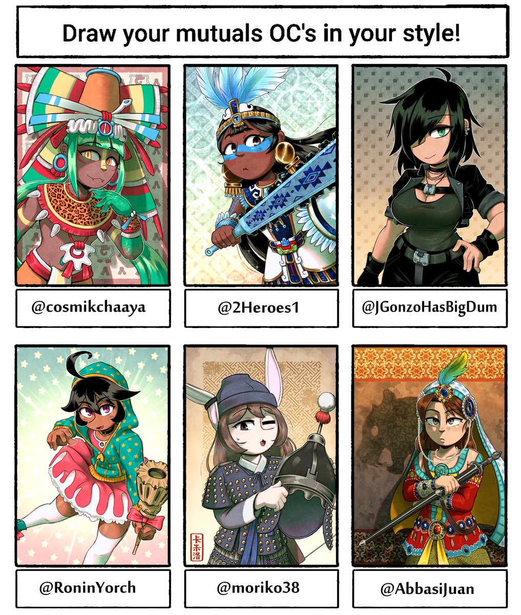 Finished a first batch!
Thank you for sending me your OCs! It was a fun exercise adapting different characters to my style.
There's still several OCs I didn't get to draw in this batch, but I'll do at least one more set. If time allows it, I'll try to draw all of them.