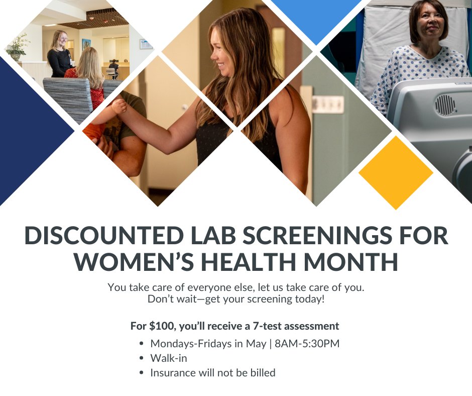 May is Women’s Health Month, and we are here to help you cross peace of mind off your to do list. For a reduced price of $100, our Women’s Health Screening Package includes 7 essential lab tests to give you a snapshot of your overall health.
carsonvalleyhealth.org/womens-health-…