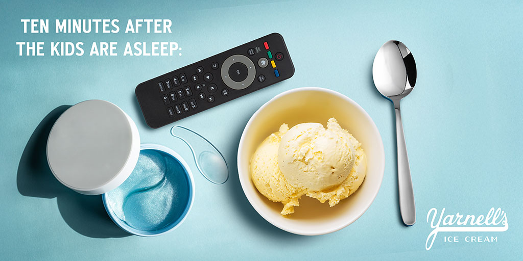 Under-eye patches. Reality TV. A bowl of Yarnell’s you don't have to share.

#latenighttreat #icecream #yarnells #yarnellsicecream  #desserts