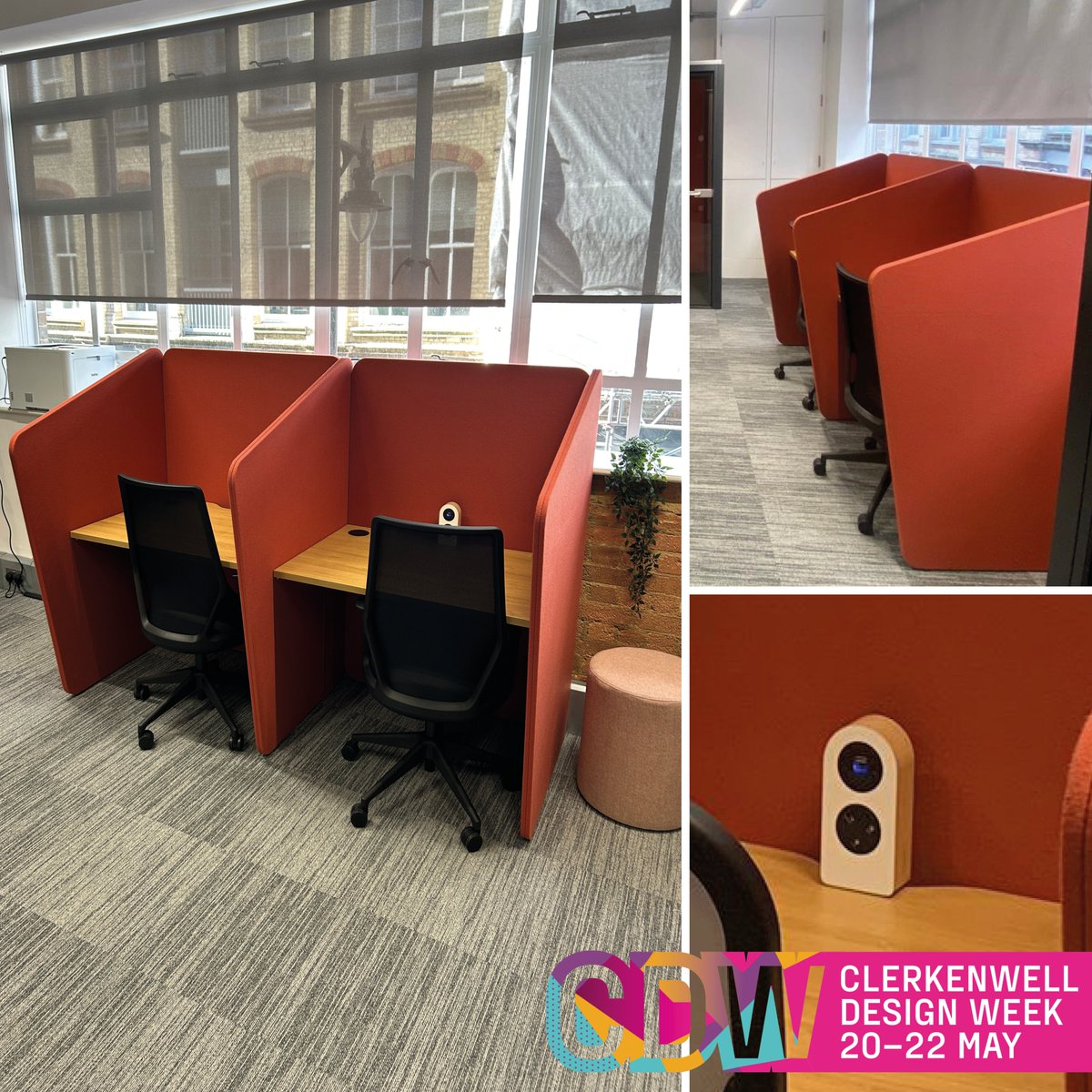 Only 3 weeks until #CDW25 we are busy installing new #officefurniture product into our #SHOWROOM which we can't wait to showcase 20th-22nd May! 
Be sure to visit us, on the First Floor at 10 Great Sutton Street, during <a href="/CDWfestival/">Clerkenwell Design Week</a> 

#MadeInBritain #acoustics #officepods #booths