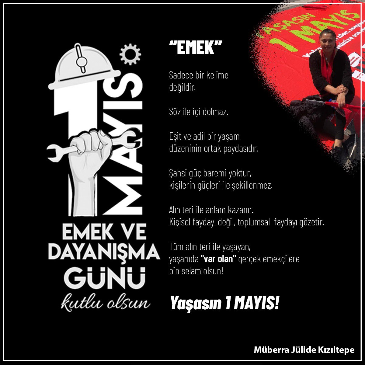 JulideLtepe's tweet photo. #1MAYIS #1mayisemekvedayanismagunu https://t.co/ieOtdpOEz4