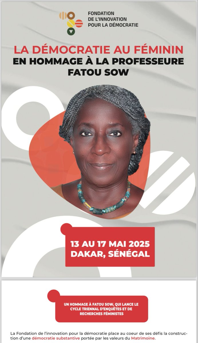 Le continent célèbre Fatou Sow, une des principales colonnes des sciences sociales  👏🏽👏🏽👏🏽👏🏽👏🏽👏🏽