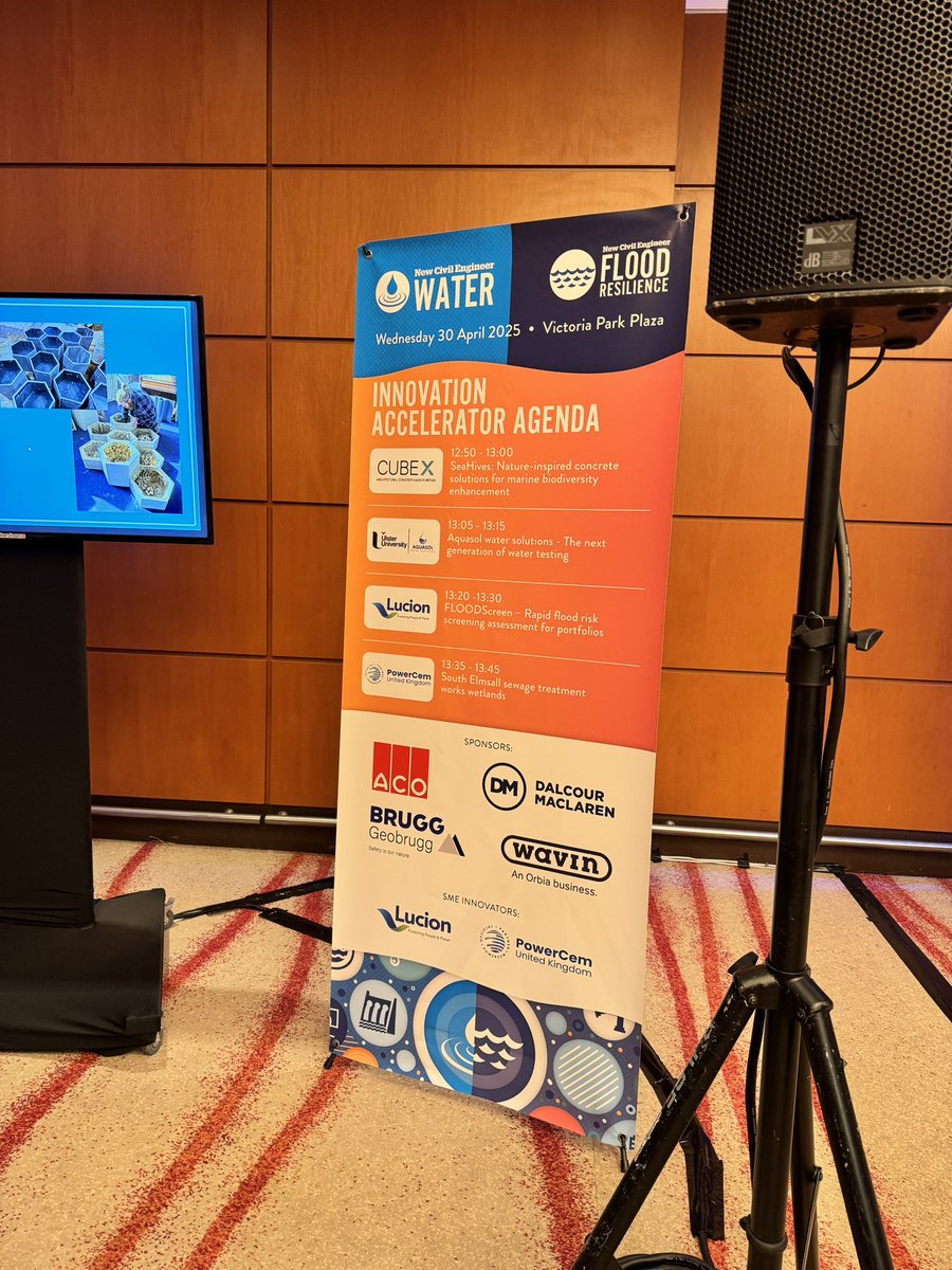 After an insightful day here at the co-located #NCEFloods and #NCEWater conferences, the winner of the Innovation Accelerator will be announced very soon! #winner