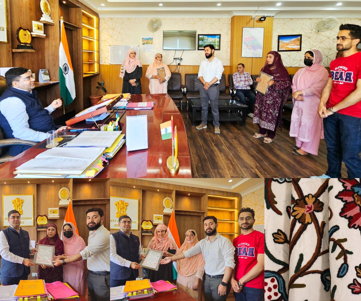 NewspointjK's tweet image. In a significant step toward empowering the artisan and weaver community, DC Kishtwar, #distributed registration #certificates to newly formed Industrial Handicrafts Cooperative Societies under the Financial Support Scheme of the Department of Handicrafts and Handloom, Jammu.