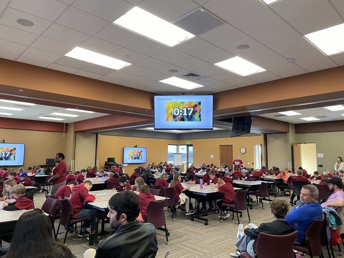 ResourceStCloud's tweet image. Day 2 of Math Masters is in full swing! โฑ๏ธ Our 5th graders are deep in the final seconds of the Fact Drill roundโfocus, energy, and quick thinking all around! ๐ง ๐ฅ #MathMasters #Region7 #AddingValue