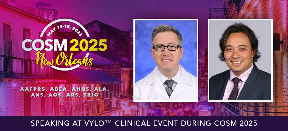 Join Drs. J.P. Gniady and Phillip Purnell for an exclusive clinical event at #COSM2025 on Thursday, May 15. InnoVoyce will showcase the capabilities of the VYLO 455nm blue light laser, and surgeons will share their experience and insights. To RSVP, visit: forms.zohopublic.com/innovoyce1/for…
