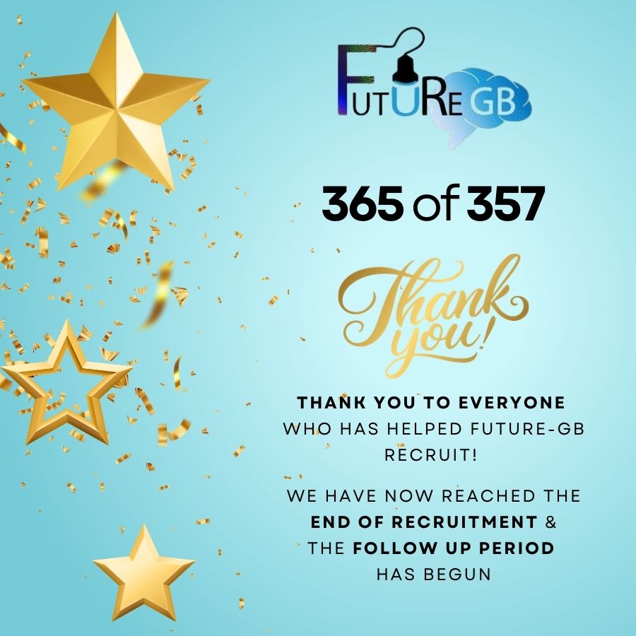 A massive THANK YOU to everyone who helped to recruit for FUTURE-GB! We've now closed to new recruitment, and move into the follow up phase!
.
<a href="/PlahaPuneet/">Puneet Plaha</a> <a href="/OCTRUctu/">OCTRU Trials Hub</a> <a href="/SITU_Oxford/">SITU Oxford</a> <a href="/NDSurgicalSci/">Nuffield Department of Surgical Sciences</a> <a href="/NIHRresearch/">National Institute for Health and Care Research</a> #Glioblastoma