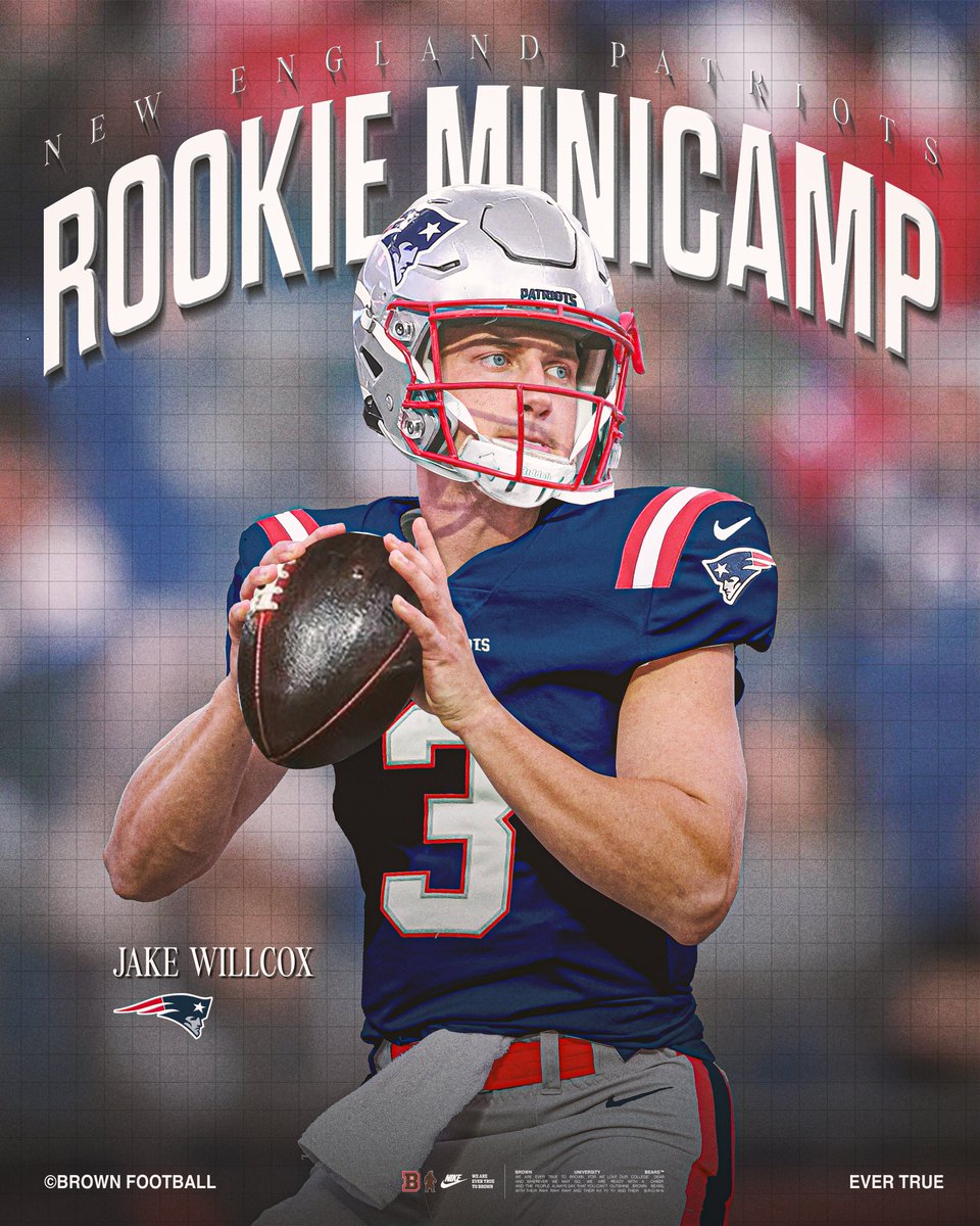 Former Brown QB Jake Willcox will get his first shot in the pros, earning an invite to Patriots Rookie Minicamp

📰- tinyurl.com/2dq6vdkz

#EverTrue