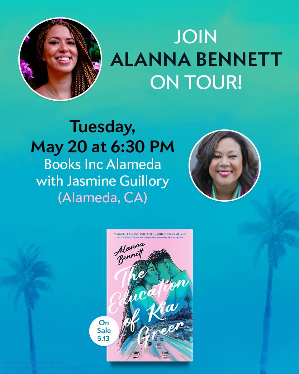 AlannaBennett's tweet photo. Come see meeeee (or at least these really cool other people) 

May 14: DC with Linda Holmes
May 15: NYC with Casey McQuiston
May 20: Bay Area with Jasmine Guillory
June 10: Portland with TBD https://t.co/0FzTr0VmC2