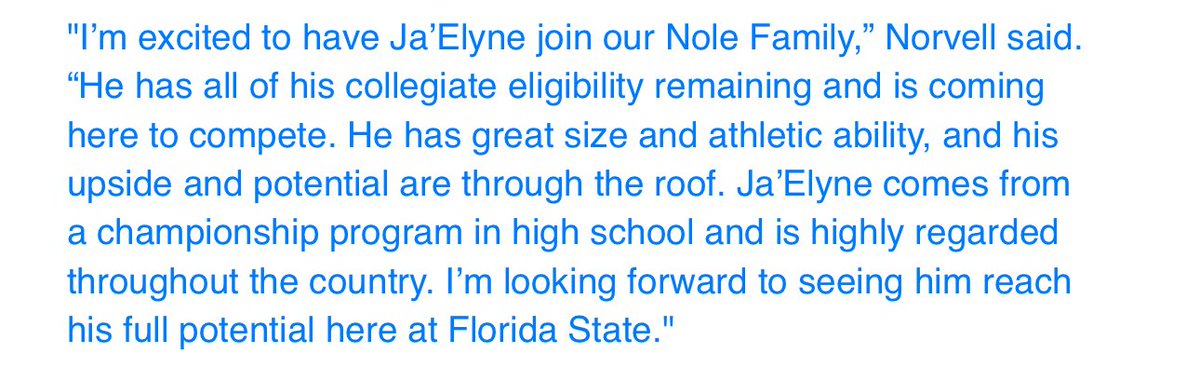 FSU has now announced this signing.