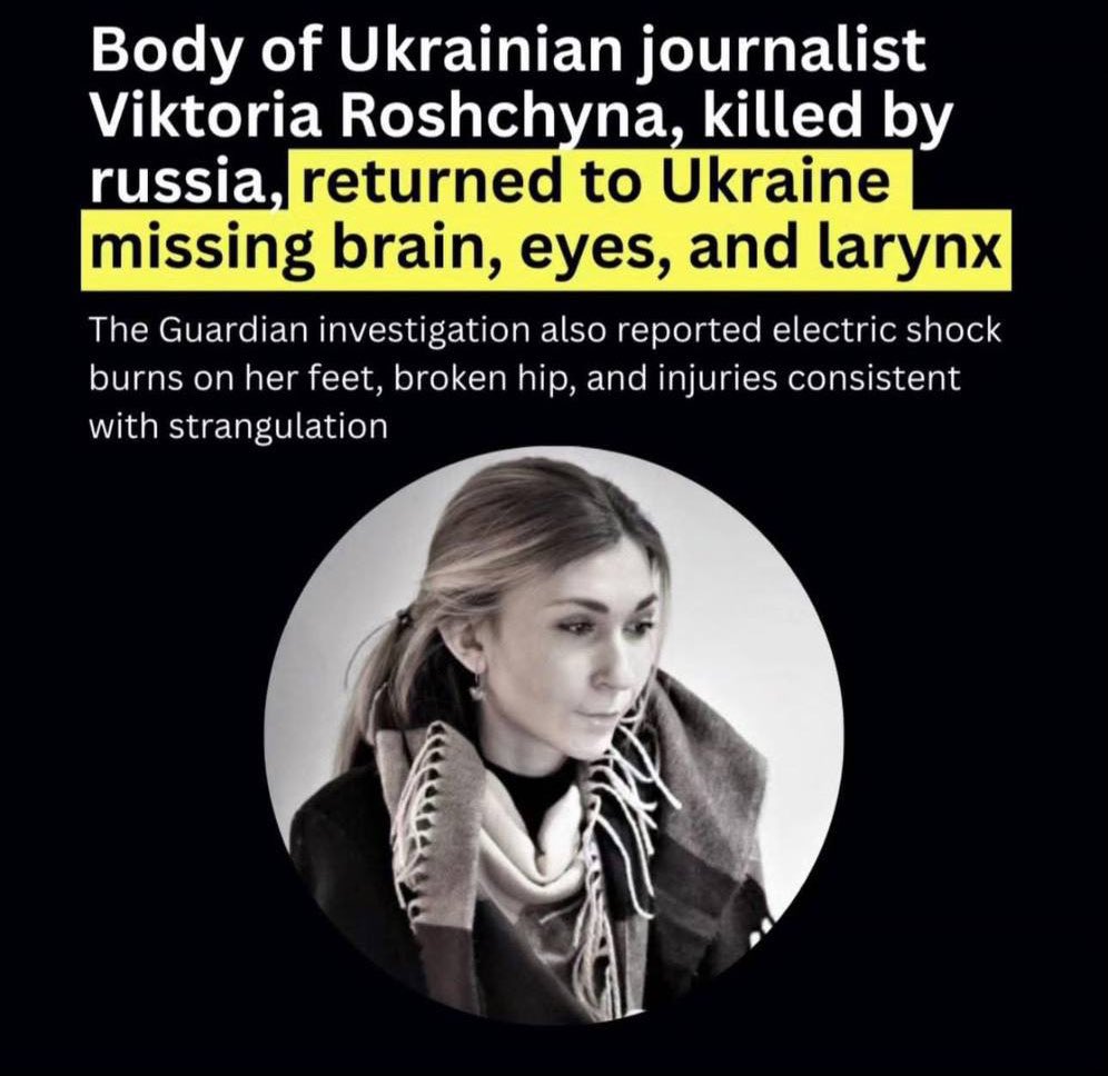 Rest in peace. 🕯️

At least now she’s beyond their violence. The Russians can’t hurt her anymore.
