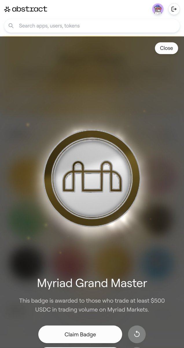 Nice, just secured <a href="/MyriadMarkets/">MYRIAD</a> secret badge.

This one was one of the hardest 😅 since I'm betting small bets.

Still missing clippy and threador badge