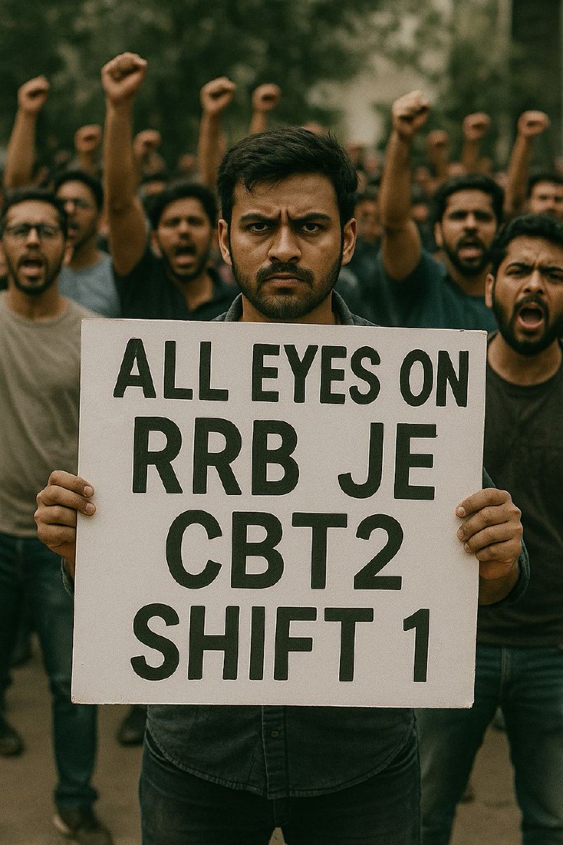 mecer_mukul's tweet photo. @adityaranjan108 #Cancel_RRB_JE_SHIFT_1
#Cancel_RRB_JE_CBT2
#Justice_For_Shift1_Candidates
#JUSTICE_FOR_SHIFT_1
@ravishndtv @abhinaymaths @AshwiniVaishnaw @RailMinIndia @yadavakhilesh 
@dpradhanbjp @anjanaomkashyap @RRBAhmedabad @adityaranjan108
@kmrvivek14 @NeetuSingh202 @RRBAhmedabad https://t.co/nLU78KlMRS