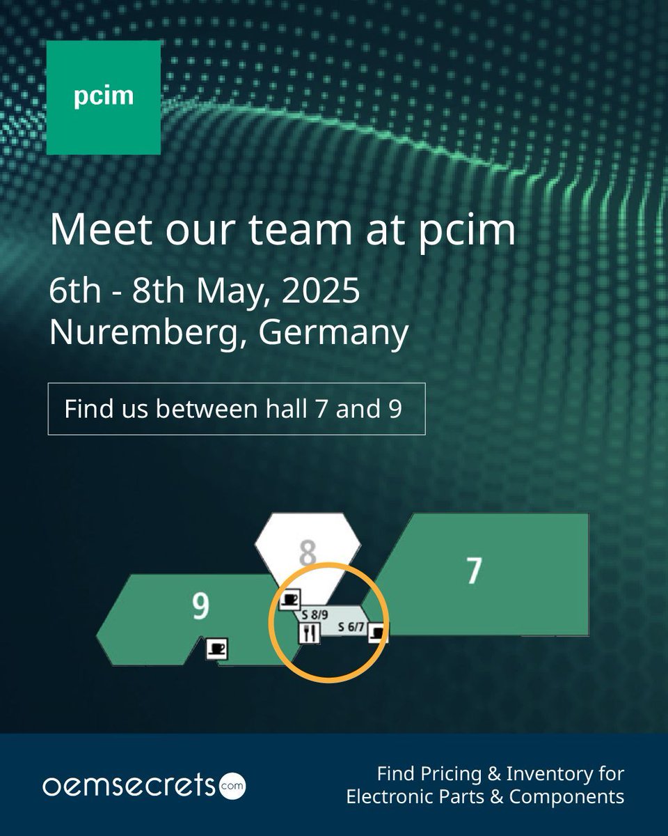 oemsecrets.com (@oemsecrets) on Twitter photo π We're heading to PCIM!
Join us at our pop-up stand where we'll be showcasing our latest tools, services, and an exciting giveaway in partnership with <a href="/siliconlabs/">Silicon Labs</a> π
π¬ Come meet the team, explore whatβs new, and get scanned for your chance to win!
See you there! π We're heading to PCIM!
Join us at our pop-up stand where we'll be showcasing our latest tools, services, and an exciting giveaway in partnership with <a href="/siliconlabs/">Silicon Labs</a> π
π¬ Come meet the team, explore whatβs new, and get scanned for your chance to win!
See you there!