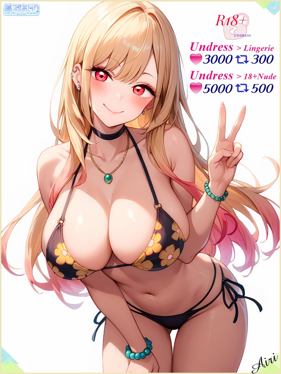 Miuu_Airi's tweet photo. 喜多川海夢 - Marin Kitagawa💕
Let's challenge!🎁
💗3000 ♻300 →Next Illustration!🔓 https://t.co/56K3vLDJ5S