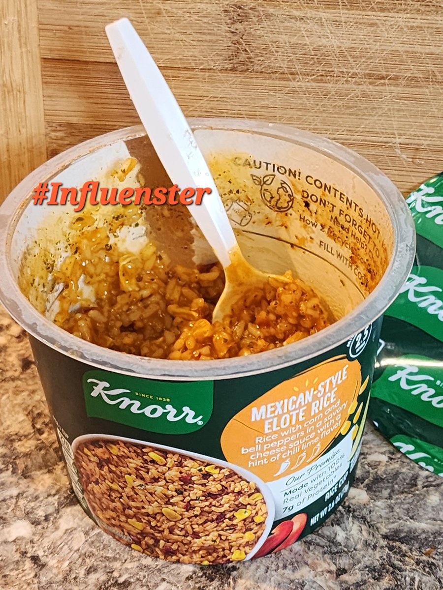 kristincp0's tweet image. I received a complimentary 2.6oz (73g) Knorr Mexican-style Elote Rice Cup from Influenster in return for my honest opinion. This rice is delicious, tasting like Spanish rice. It is easy to make, microwaveable, and shelf-stable. 🍚 @Knorr @Influenster #complimentary #GotItForFree