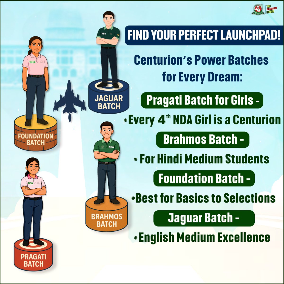 centurionaca's tweet image. 🇮🇳 Hey Future Fauji’s! #ndajaguarbatch #ndaprep 
Is English your strength? Let’s use it to unlock your NDA dream!💥
Launching India’s First Complete English Medium JAGUAR Batch for Non-Hindi Medium and South Indian students &amp;amp; students from other regions.
