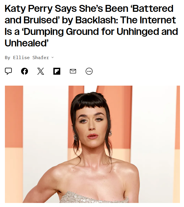 From singer to astronaut to victim.
Boo fucking hoo. 😭