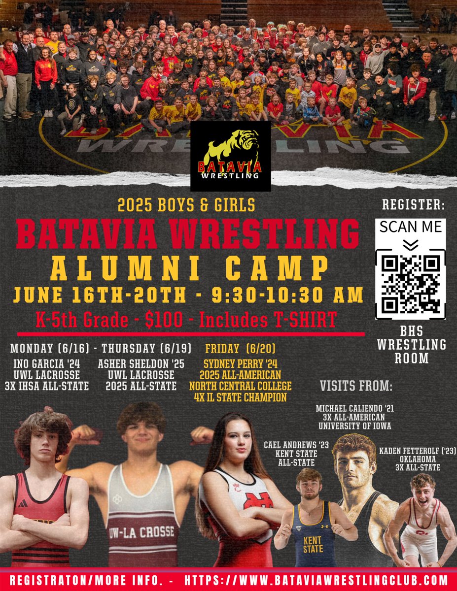 BataviaWrestler's tweet image. Boys Wrestling Co-Ed Camps - SIGN UP NOW!