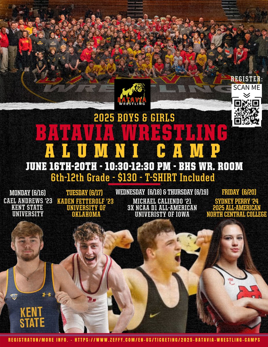 BataviaWrestler's tweet image. Boys Wrestling Co-Ed Camps - SIGN UP NOW!
