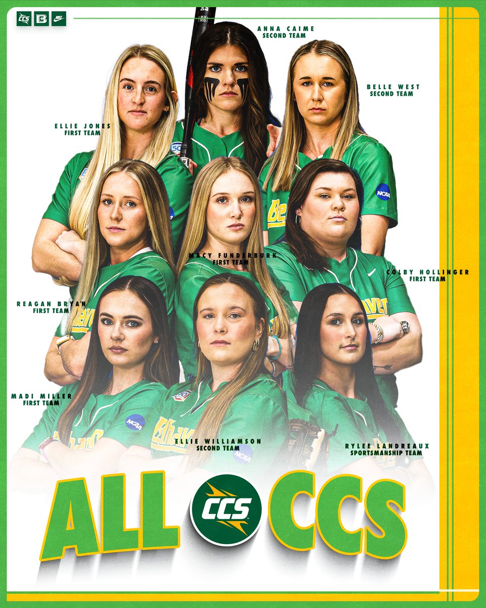 Belhaven Blazers (@belhavenblazers) on Twitter photo 𝐀𝐥𝐥-𝐂𝐂𝐒 🥎
Congratulations to these nine Blazers on being named to the <a href="/CCofSouth/">Collegiate Conference of the South</a> Softball All-Conference teams
📰 » bit.ly/3SdV8rv
#GoGreen | <a href="/BelhavenSB_/">Belhaven Softball</a> 𝐀𝐥𝐥-𝐂𝐂𝐒 🥎
Congratulations to these nine Blazers on being named to the <a href="/CCofSouth/">Collegiate Conference of the South</a> Softball All-Conference teams
📰 » bit.ly/3SdV8rv
#GoGreen | <a href="/BelhavenSB_/">Belhaven Softball</a>